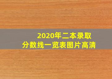 2020年二本录取分数线一览表图片高清