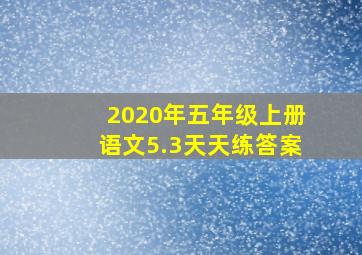 2020年五年级上册语文5.3天天练答案