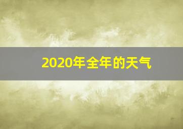 2020年全年的天气