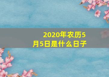 2020年农历5月5日是什么日子