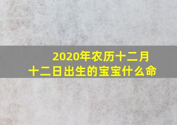 2020年农历十二月十二日出生的宝宝什么命