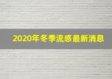 2020年冬季流感最新消息