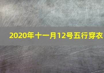 2020年十一月12号五行穿衣