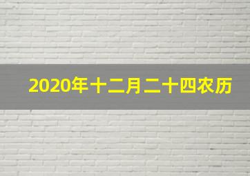 2020年十二月二十四农历