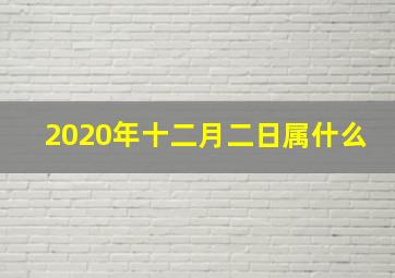 2020年十二月二日属什么