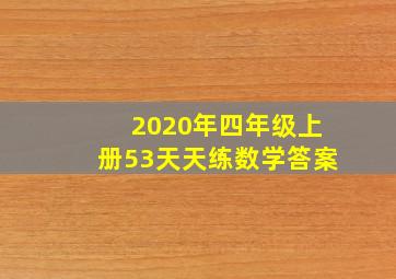 2020年四年级上册53天天练数学答案