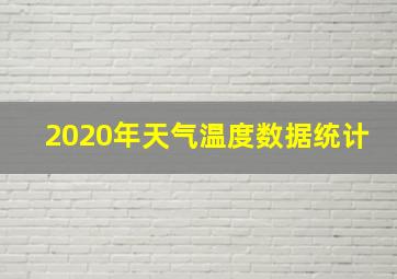 2020年天气温度数据统计