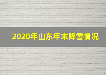 2020年山东年末降雪情况