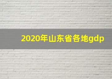 2020年山东省各地gdp