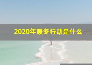 2020年暖冬行动是什么