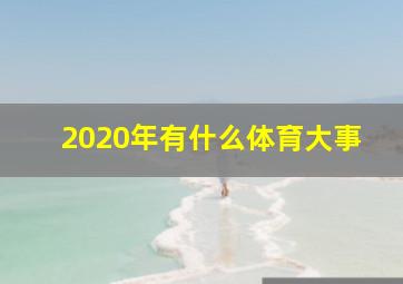 2020年有什么体育大事