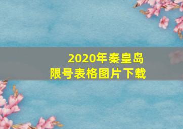 2020年秦皇岛限号表格图片下载