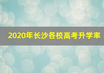 2020年长沙各校高考升学率