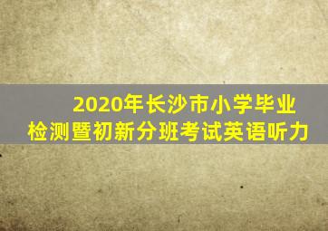 2020年长沙市小学毕业检测暨初新分班考试英语听力