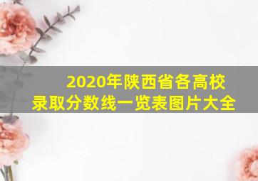 2020年陕西省各高校录取分数线一览表图片大全