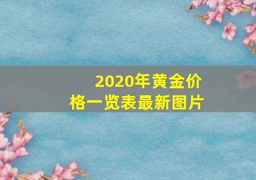 2020年黄金价格一览表最新图片