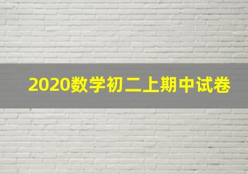 2020数学初二上期中试卷