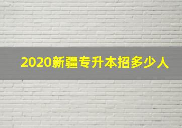 2020新疆专升本招多少人