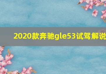 2020款奔驰gle53试驾解说