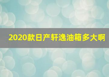 2020款日产轩逸油箱多大啊