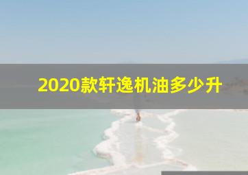 2020款轩逸机油多少升