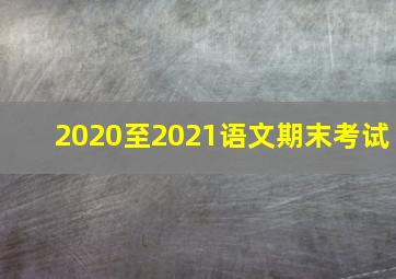 2020至2021语文期末考试