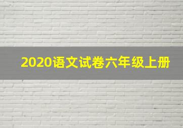 2020语文试卷六年级上册