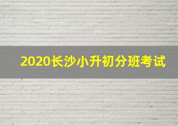 2020长沙小升初分班考试