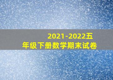 2021-2022五年级下册数学期末试卷