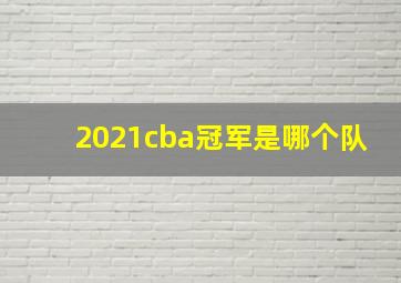 2021cba冠军是哪个队