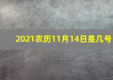 2021农历11月14日是几号