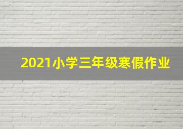 2021小学三年级寒假作业