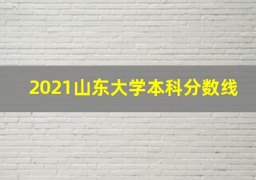 2021山东大学本科分数线