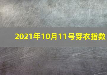 2021年10月11号穿衣指数