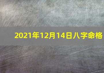 2021年12月14日八字命格