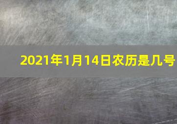 2021年1月14日农历是几号