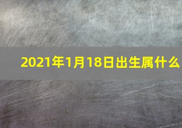 2021年1月18日出生属什么