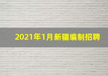 2021年1月新疆编制招聘