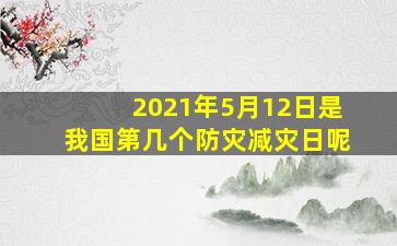 2021年5月12日是我国第几个防灾减灾日呢