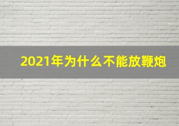 2021年为什么不能放鞭炮