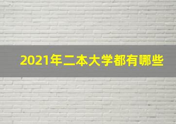 2021年二本大学都有哪些