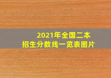 2021年全国二本招生分数线一览表图片