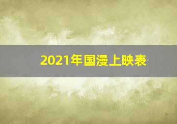 2021年国漫上映表