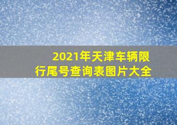 2021年天津车辆限行尾号查询表图片大全