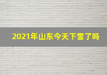 2021年山东今天下雪了吗