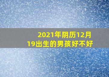 2021年阴历12月19出生的男孩好不好