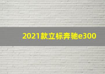 2021款立标奔驰e300