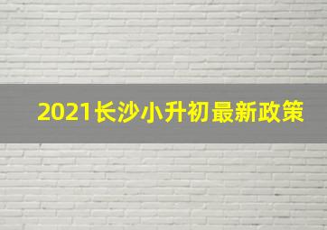 2021长沙小升初最新政策