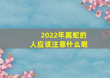 2022年属蛇的人应该注意什么呢