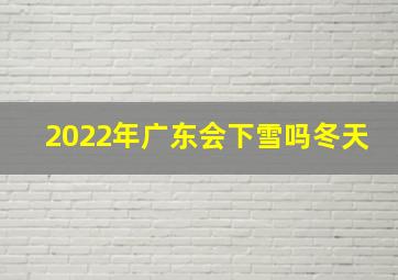 2022年广东会下雪吗冬天